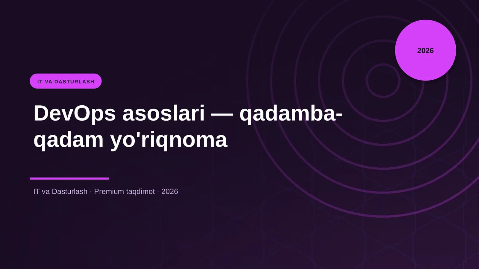 DevOps asoslari — qadamba-qadam yo'riqnoma
