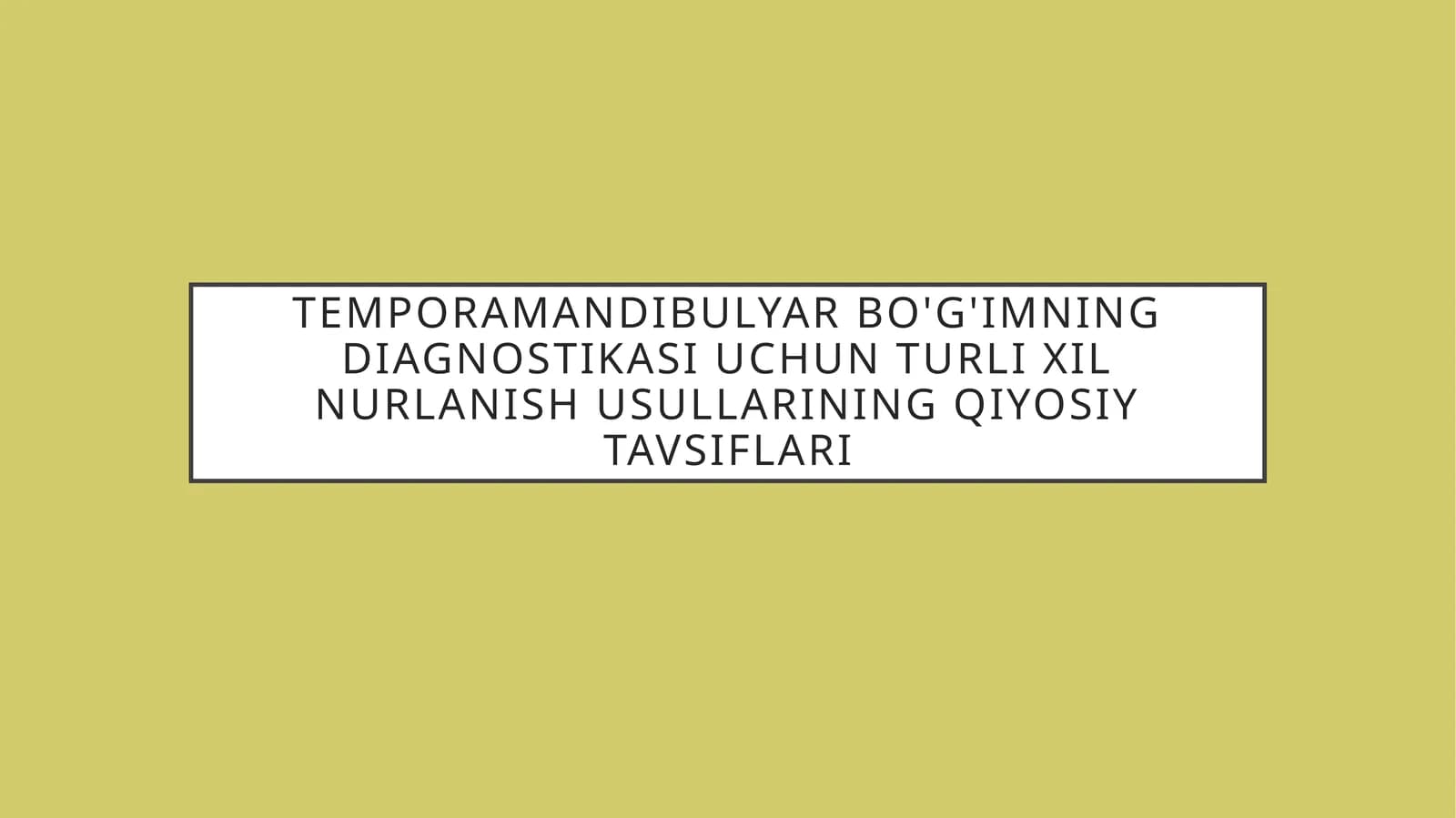 Ortopantomografiya