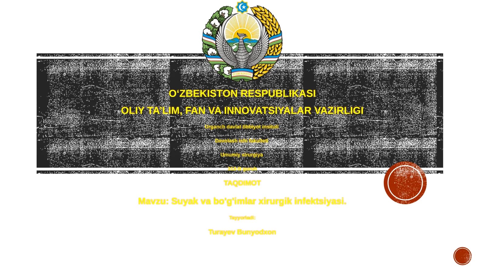Suyak va bo'g'imlar xirurgik infektsiyasi