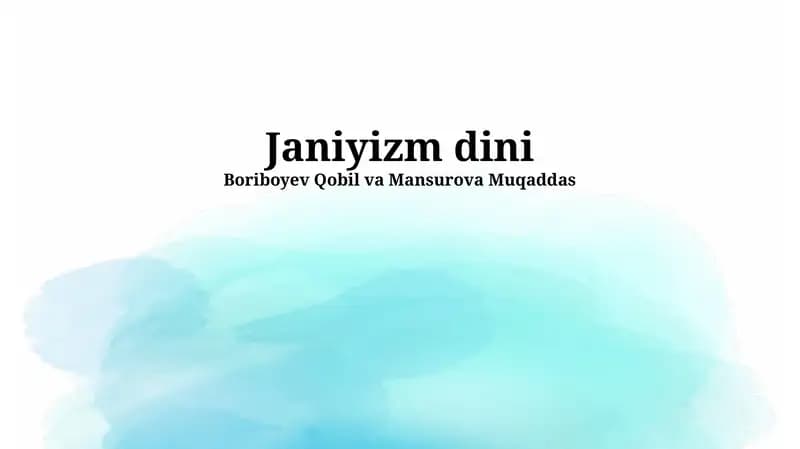 Janiyizm dini