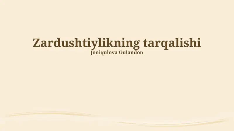 Zardushtiylikning tarqalishi
