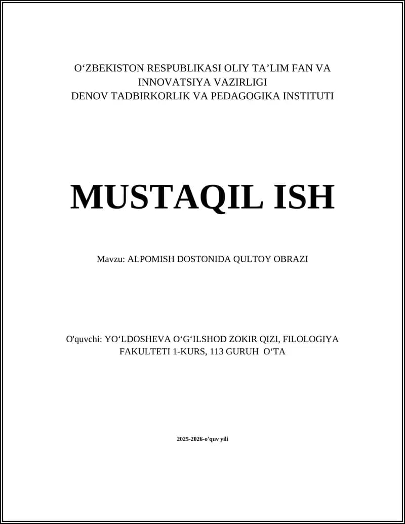ALPOMISH DOSTONIDA QULTOY OBRAZI