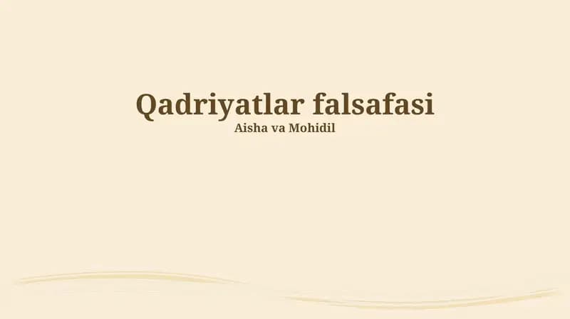 Qadriyatlar falsafasi