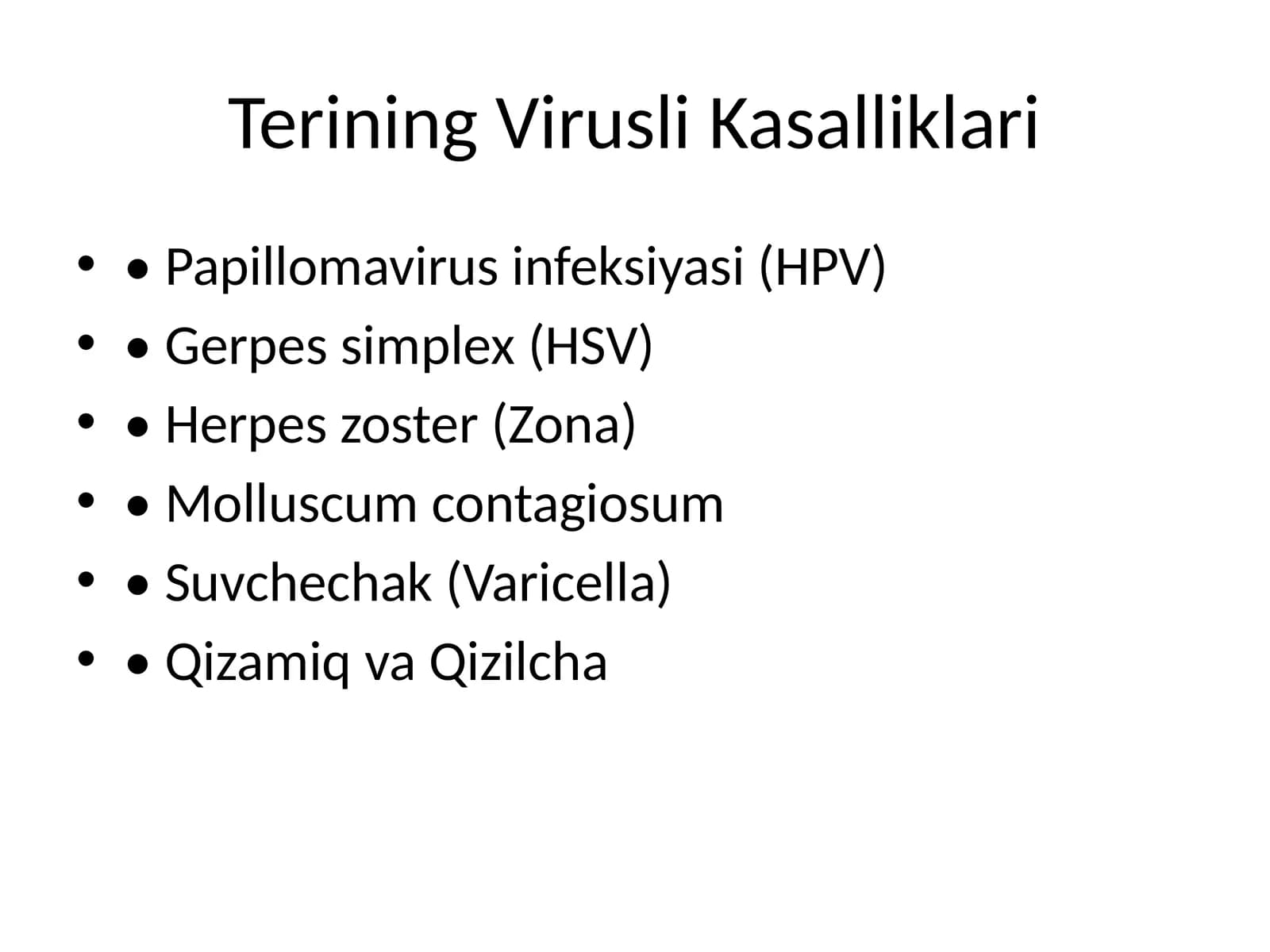 Terining Virusli Kasalliklari