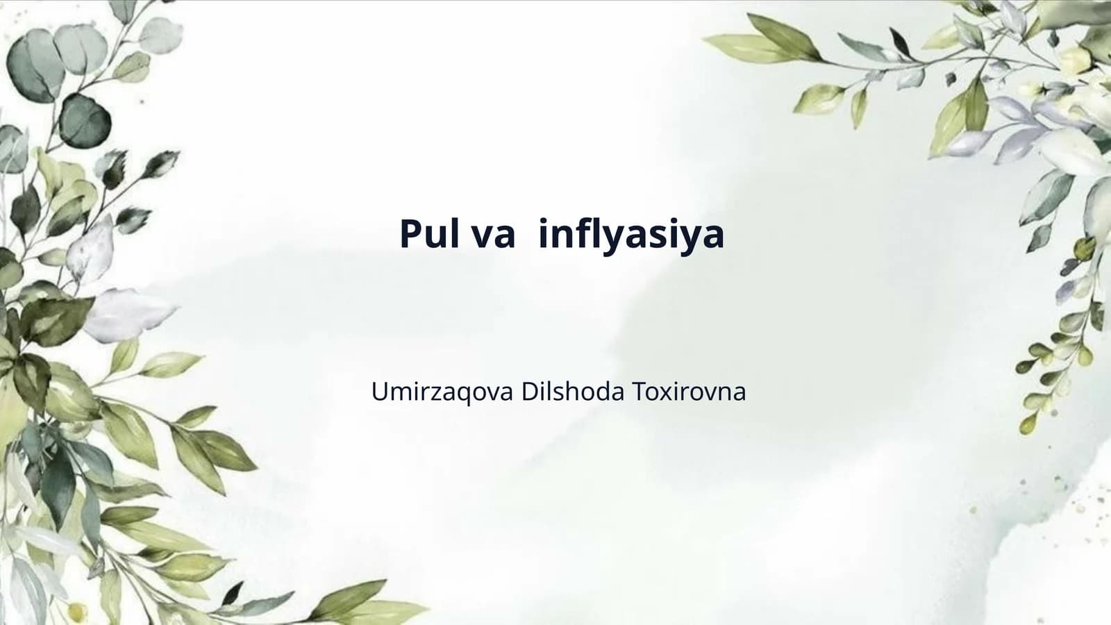 Pul va  inflyasiya