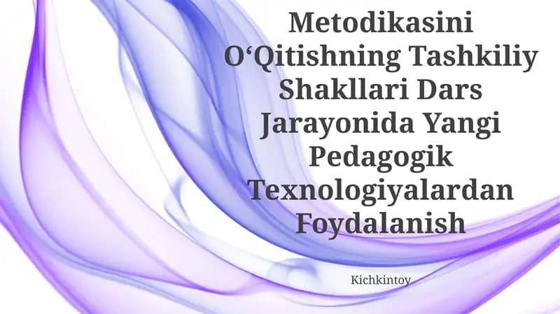 Matematik Tasavvurlarni Shakllantirish Metodikasi
