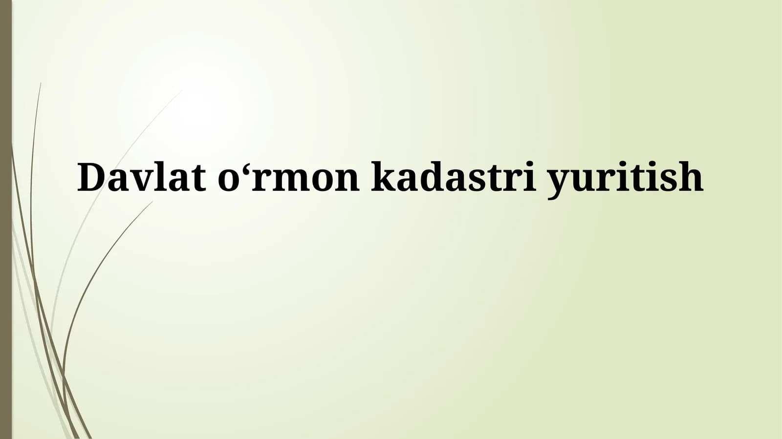 Davlat oʻrmon kadastrini yuritish