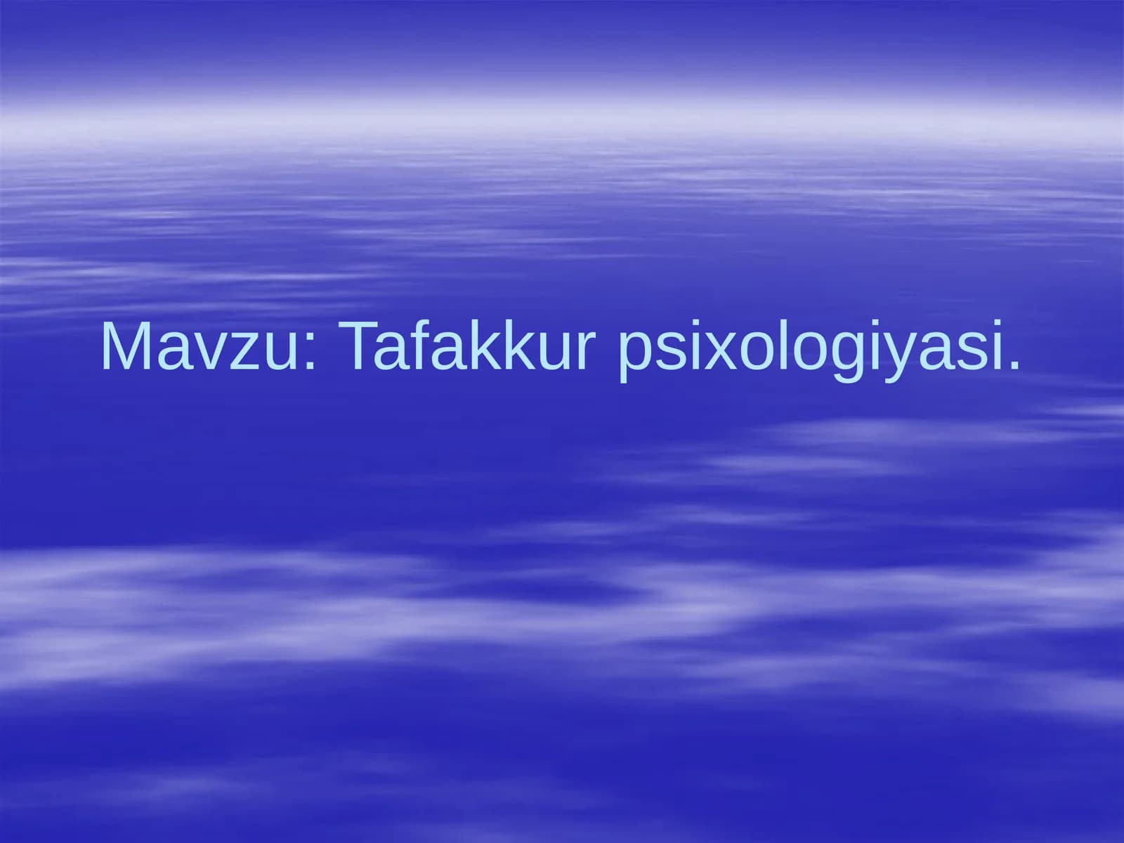 Tafakkur psixologiyasi