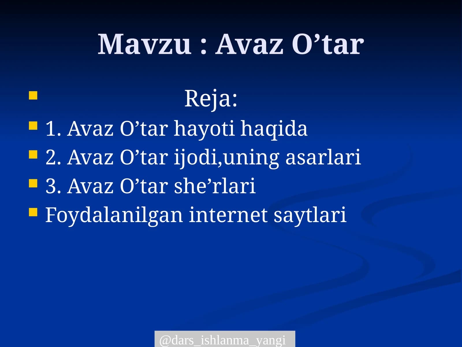 Avaz O’tar