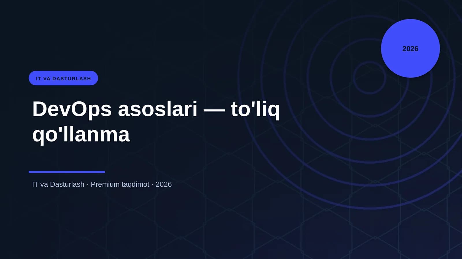 DevOps asoslari — to'liq qo'llanma
