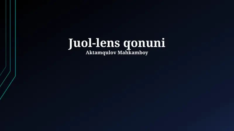 Juol-lens qonuni