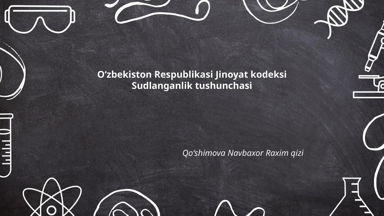 Jinoyat kodeksi va sudlanganlik