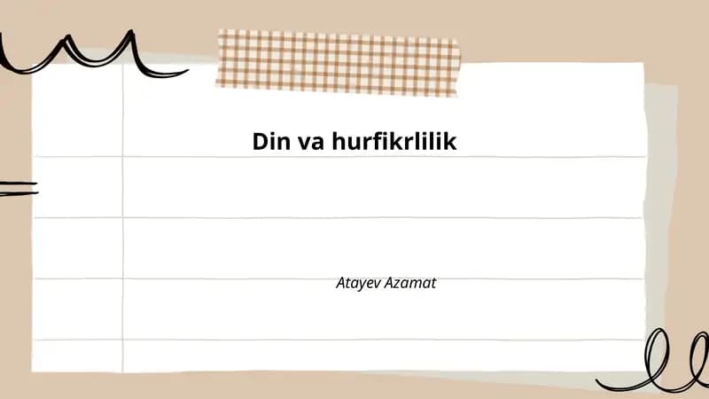 Din va hurfikrlilik
