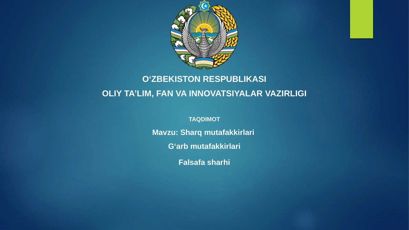Sharq va G'arb Mutafakkirlari: Taqqoslash
