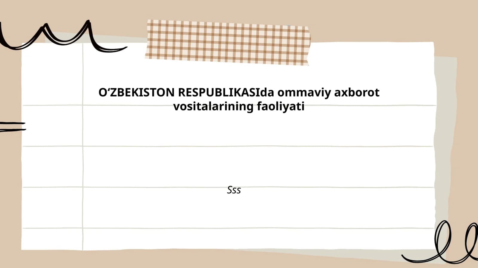 Ommaviy axborot vositalarining huquqiy maqomi