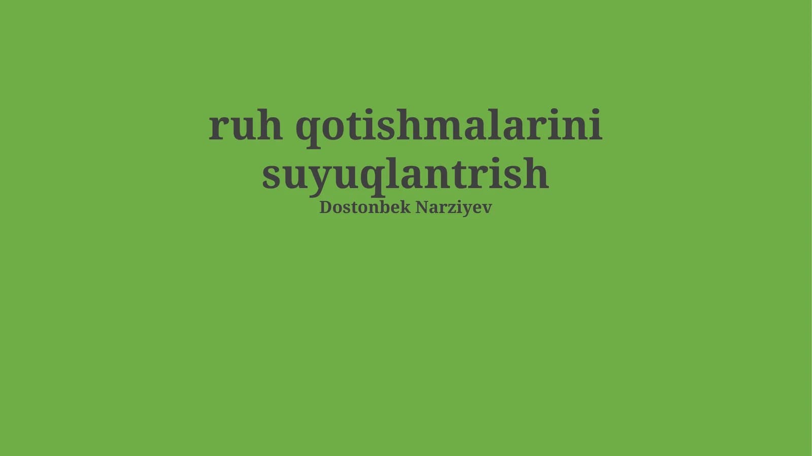 Ruh qotishmalarini suyuqlantrish
