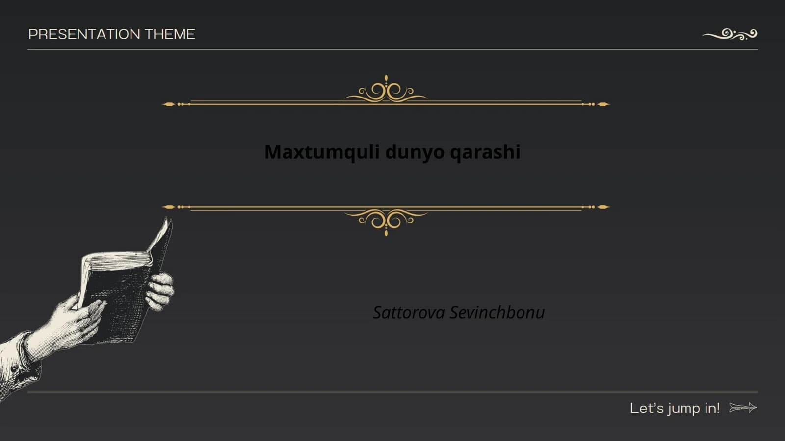Maxtumquli dunyo qarashi