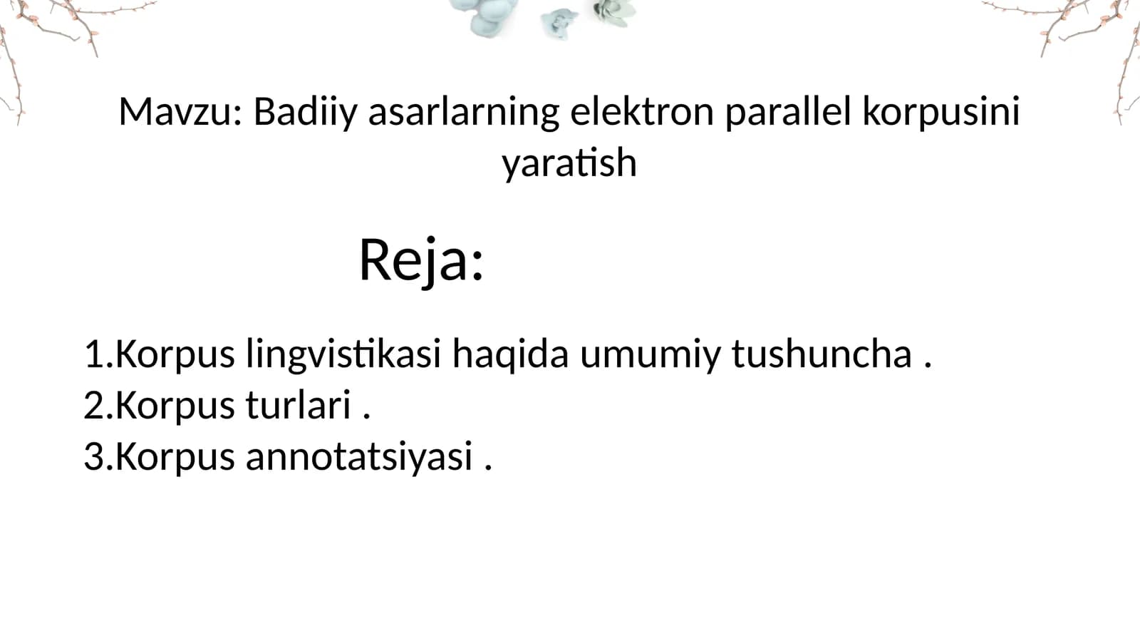 Badiiyasarlarning elekt ron parallel korpusini yaratish