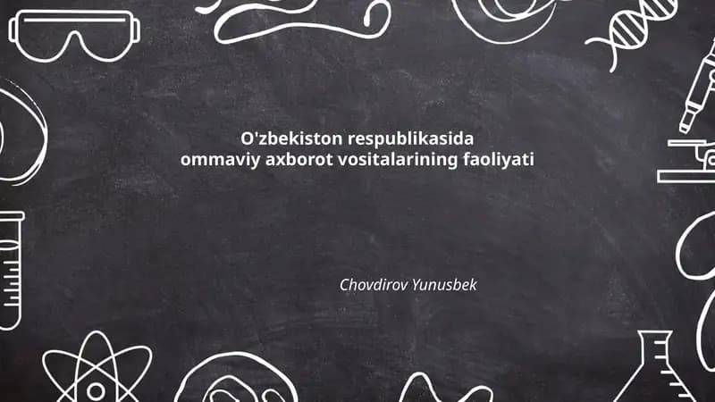 OAV Faoliyatining Huquqiy-Asoslari O'zbekiston Respublikasida