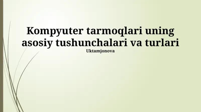 Kompyuter tarmoqlari