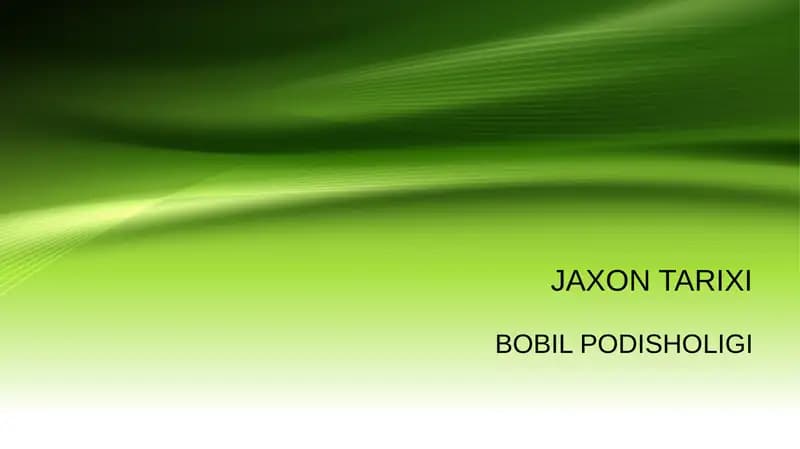 JAXON TARIXI