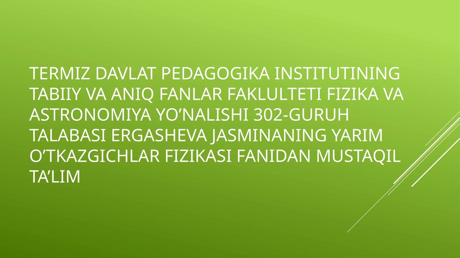 Amorf jismlarning optika xossalari