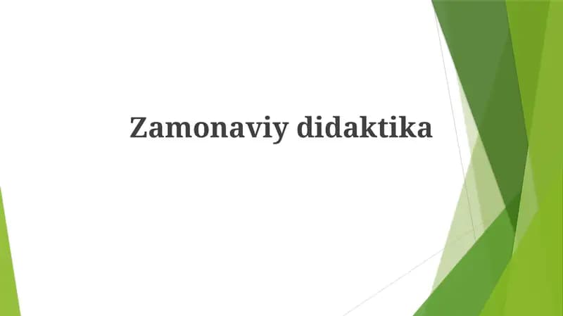 Zamonaviydidaktika