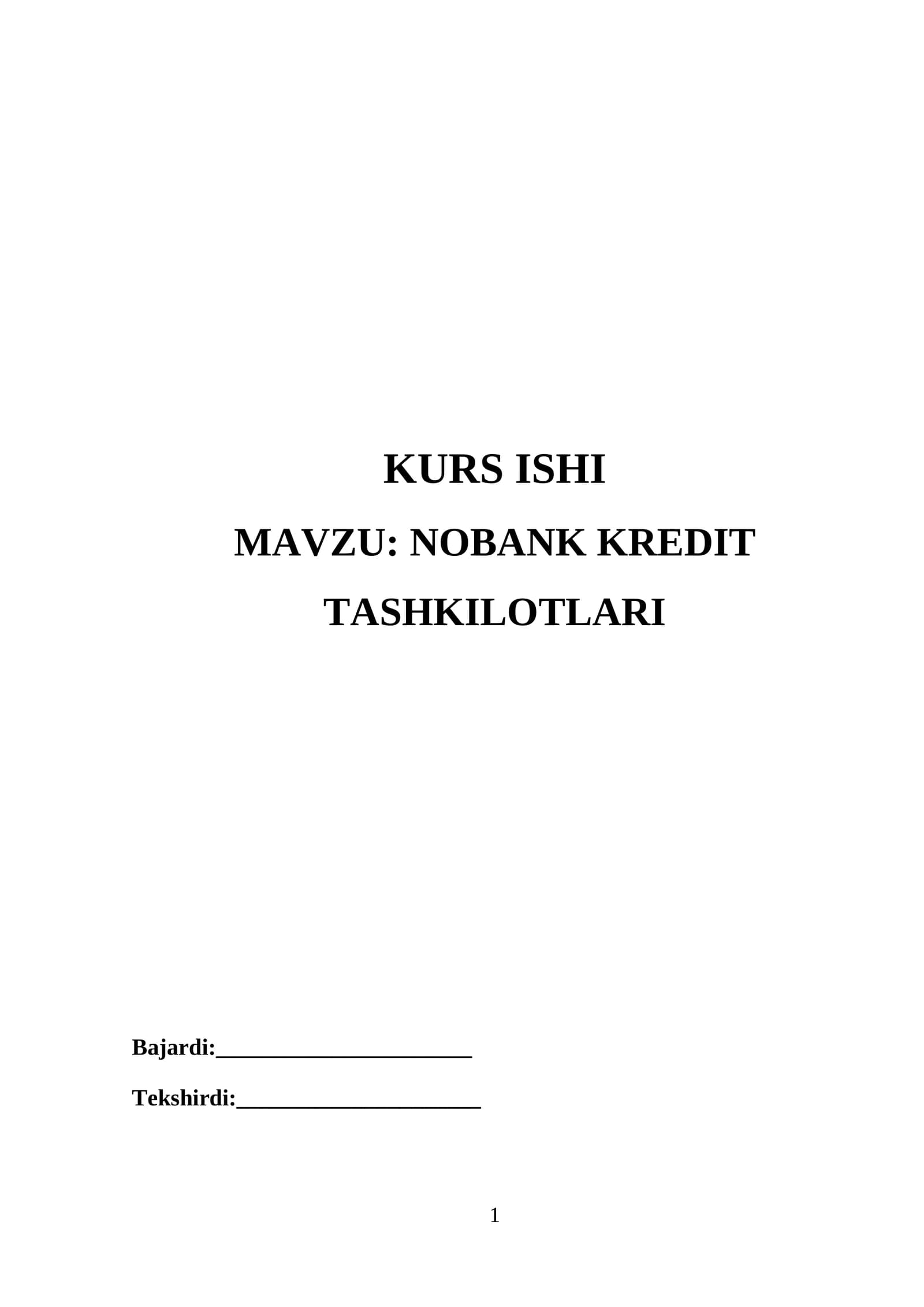 NOBANK KREDIT TASHKILOTLARI