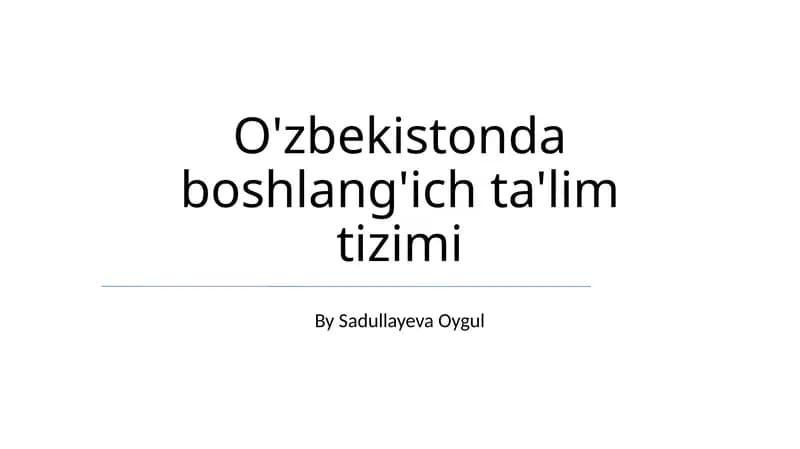 Davlat ta'lim standartlari va dasturlari