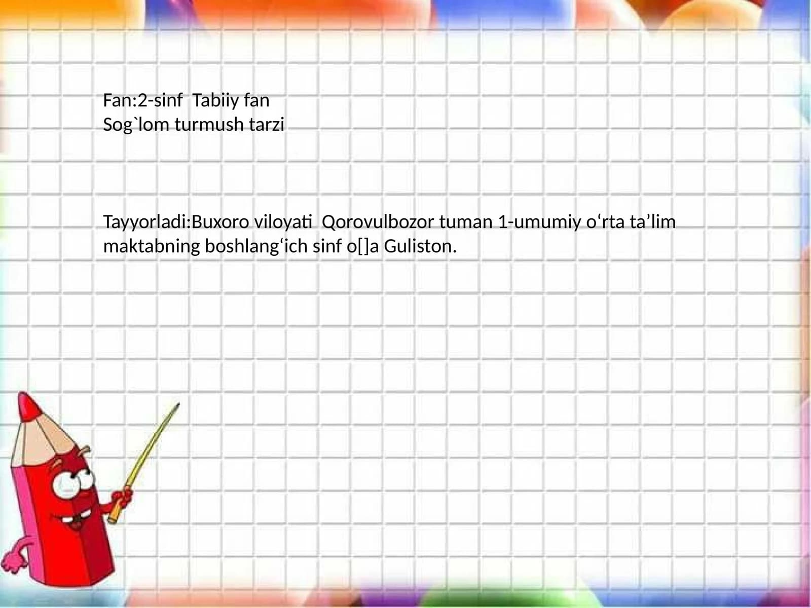 Sog`lom turmush tarzi