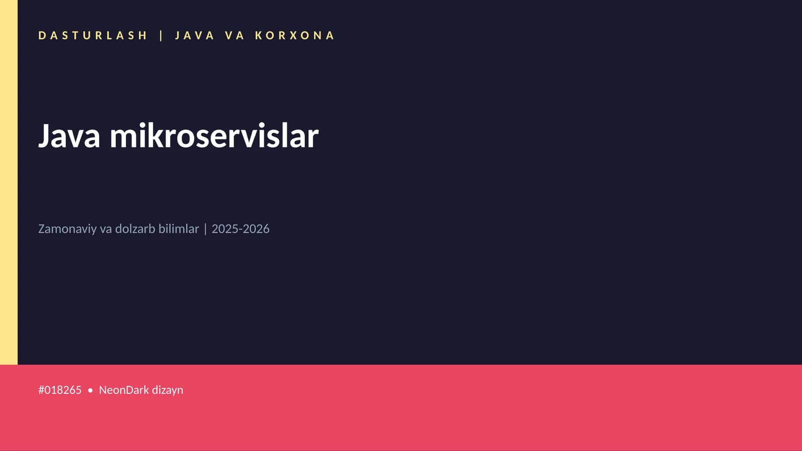 Java mikroservislar