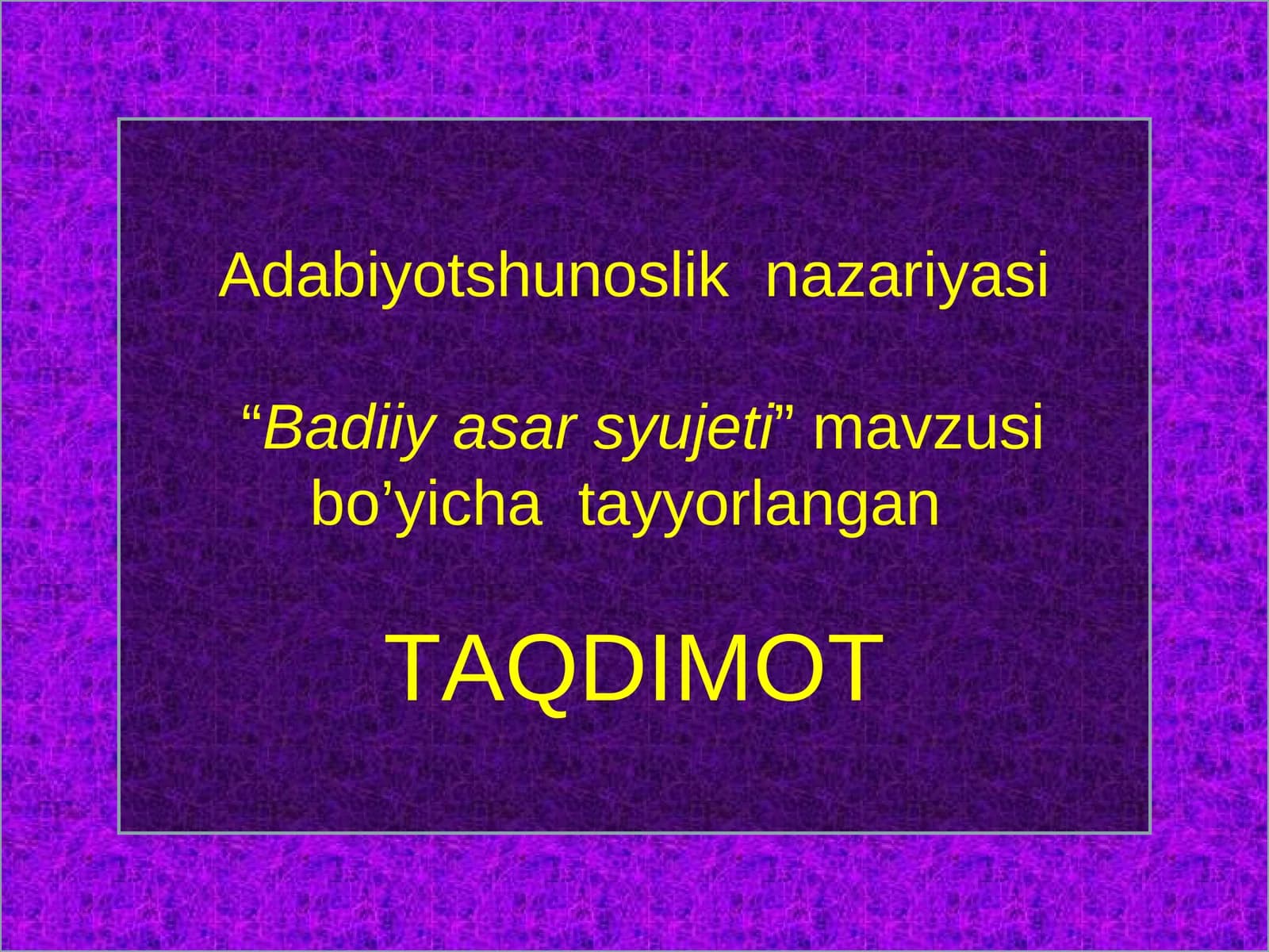 Adabiyotshunoslik nazariyasi