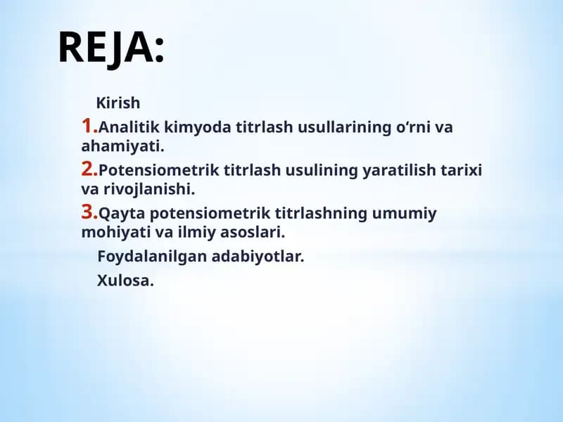 Potensiometrik titrlash usullari