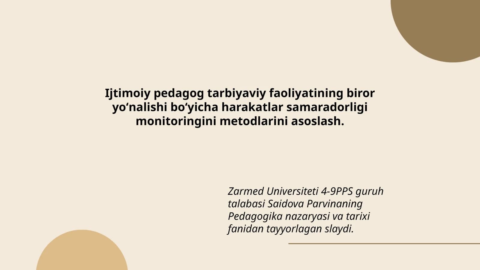 Pedagogika nazaryasi va tarixi