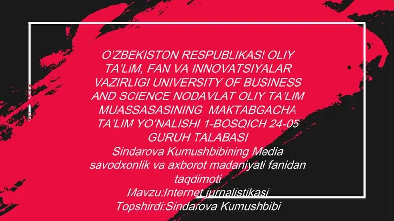 Internet jurnalistikasi