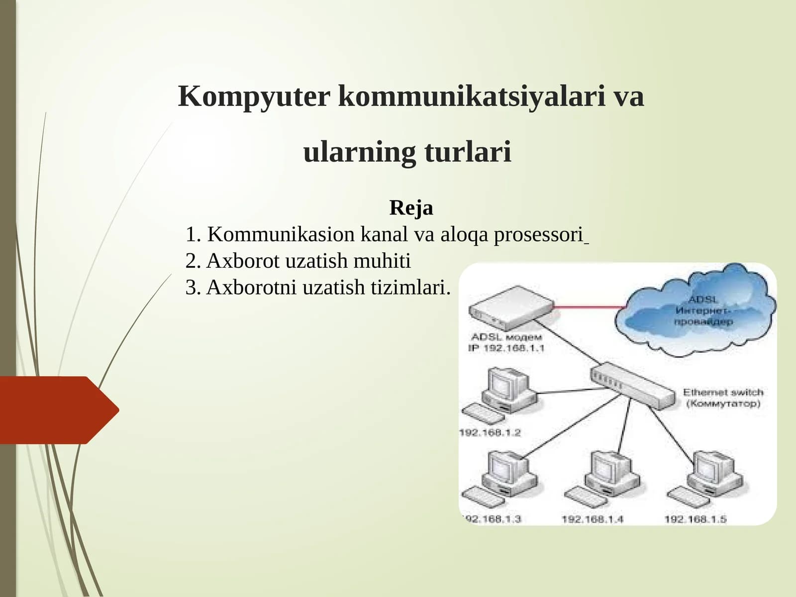Kompyuterkommunikatsiyalarivaularningturlari