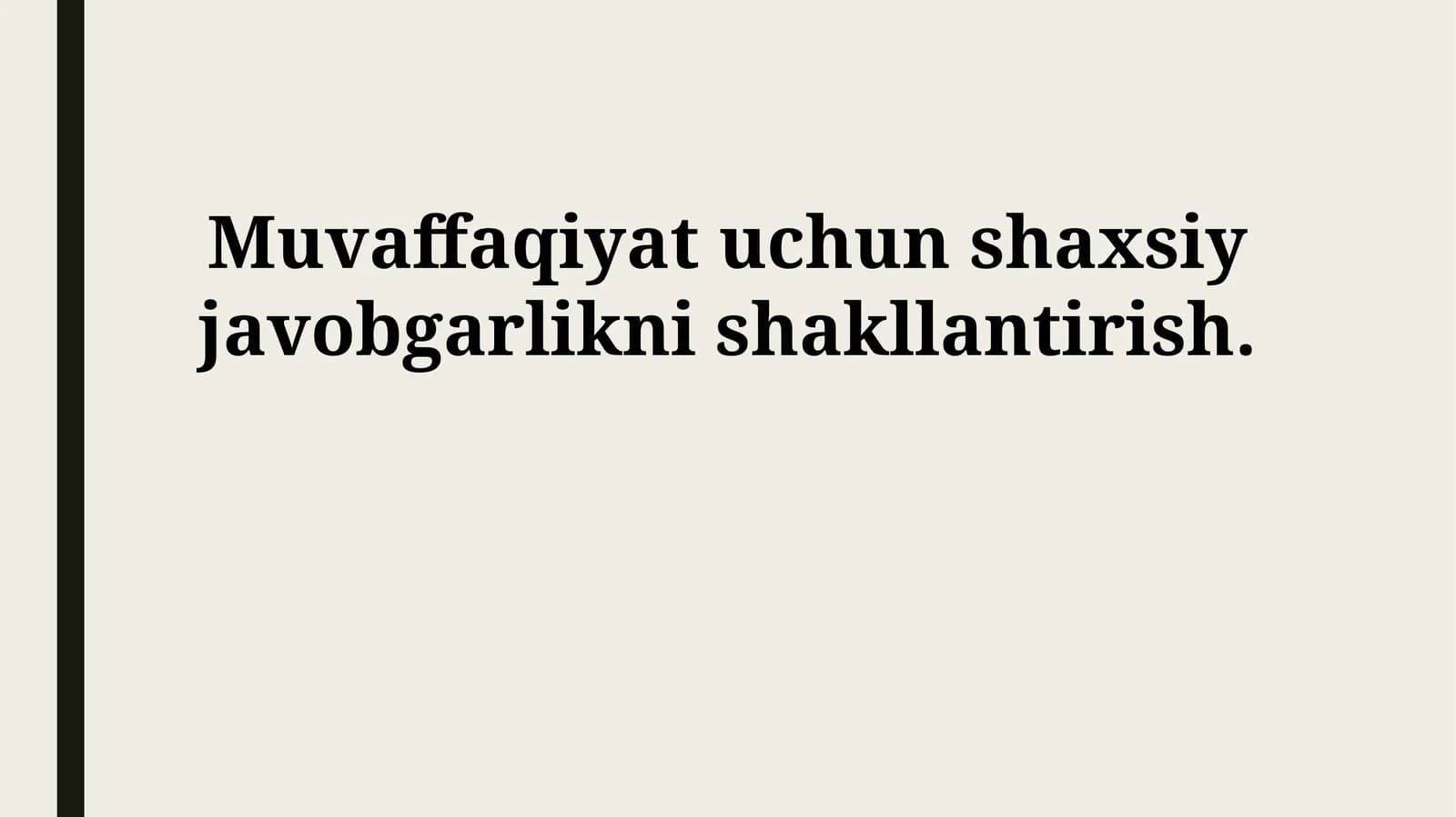 Shaxsiy maqsadlar va muvaffaqiyat