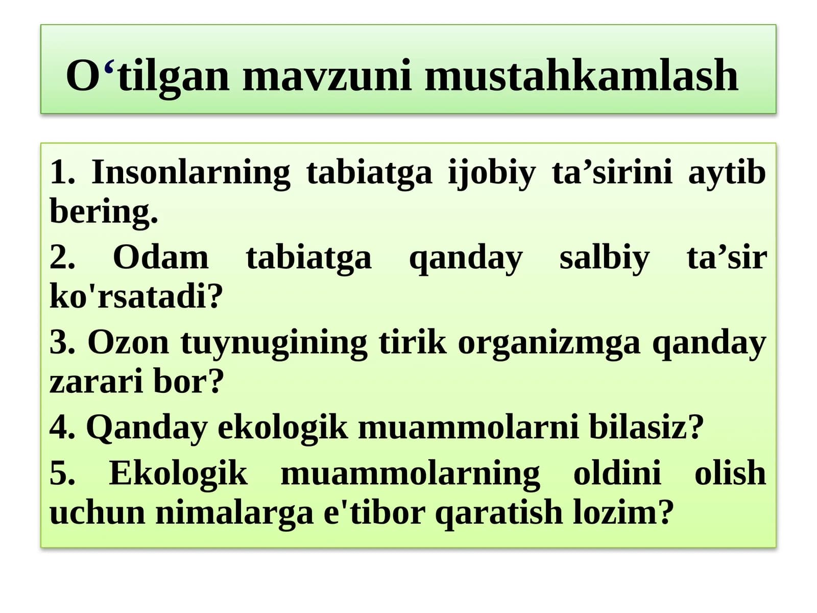 Mavzu rejasi