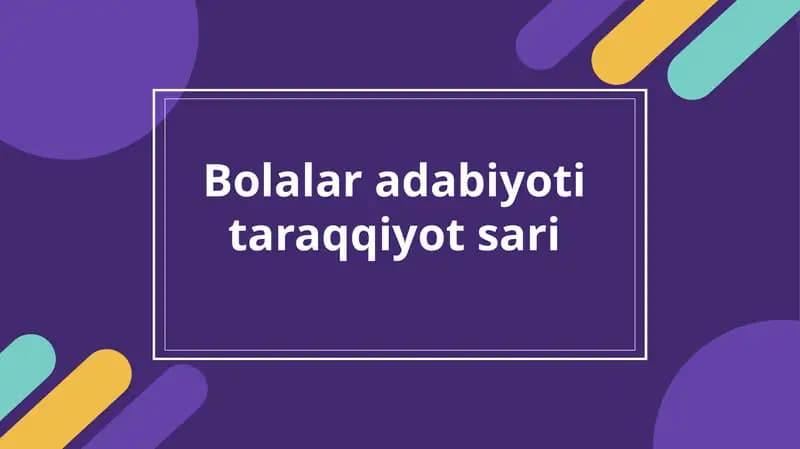 Bolalar adabiyoti
