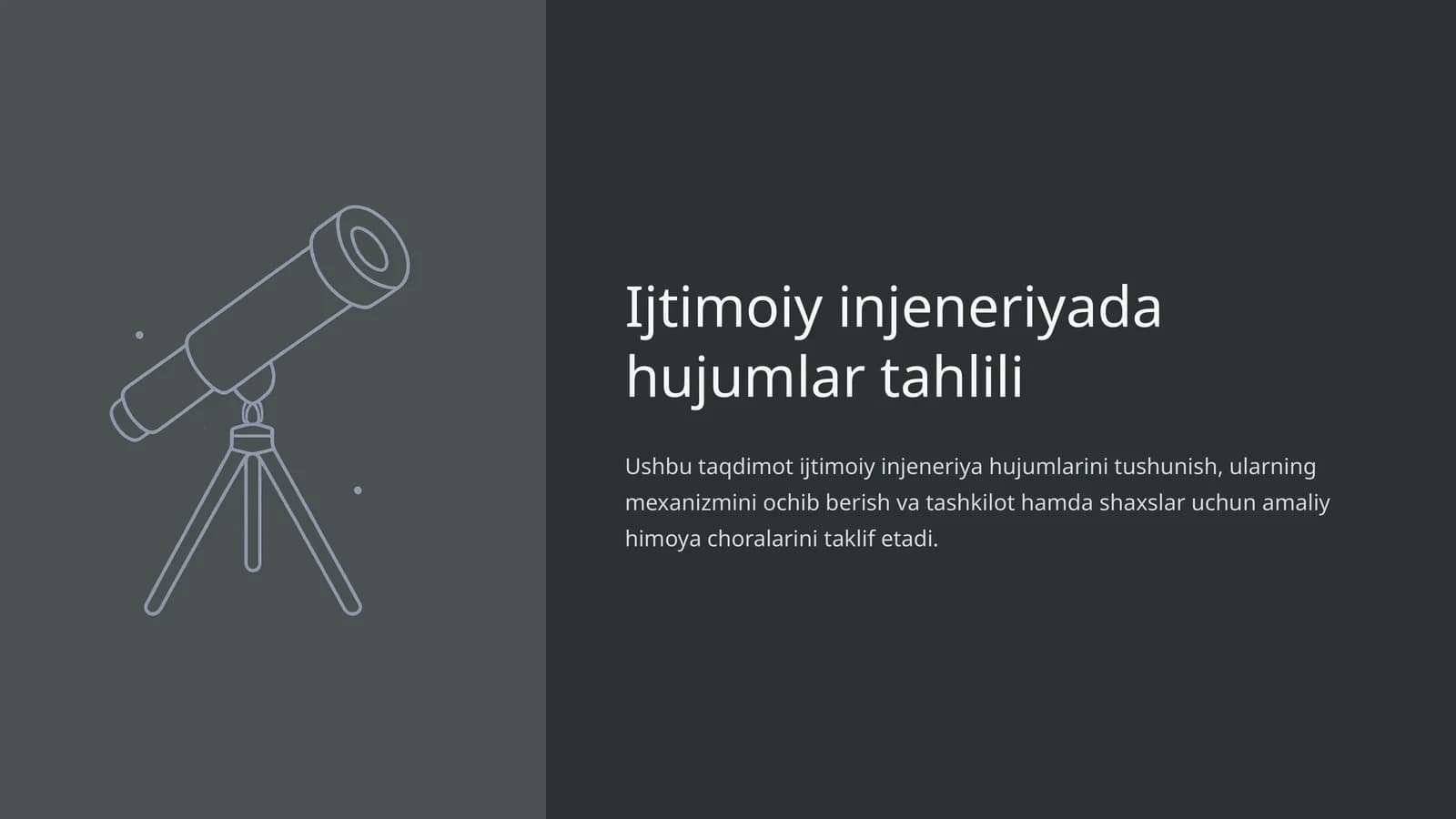 Ijtimoiy injeneriyada hujumlar tahlili