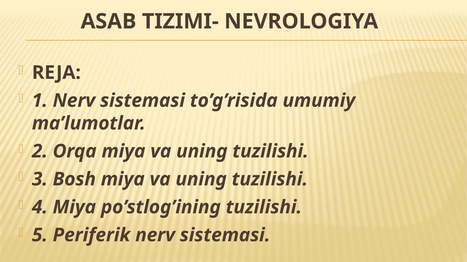 Asab tizimi-nevrologiya