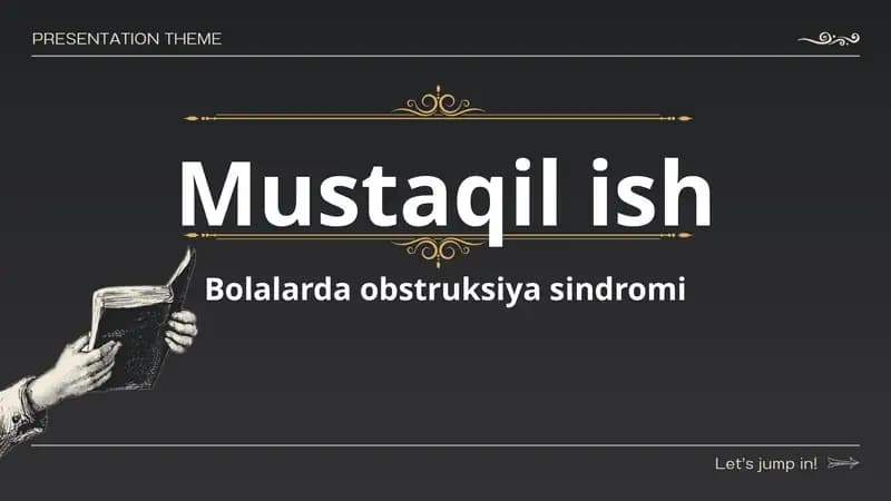 Bolalarda obstruksiya sindromi