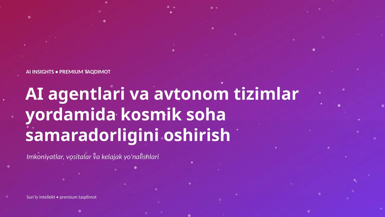Sun'iy intellekt • premium taqdimot