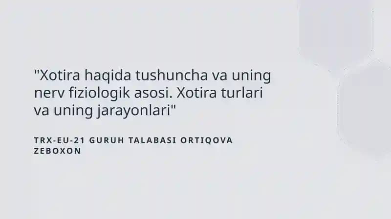 Xotira va sinapslar