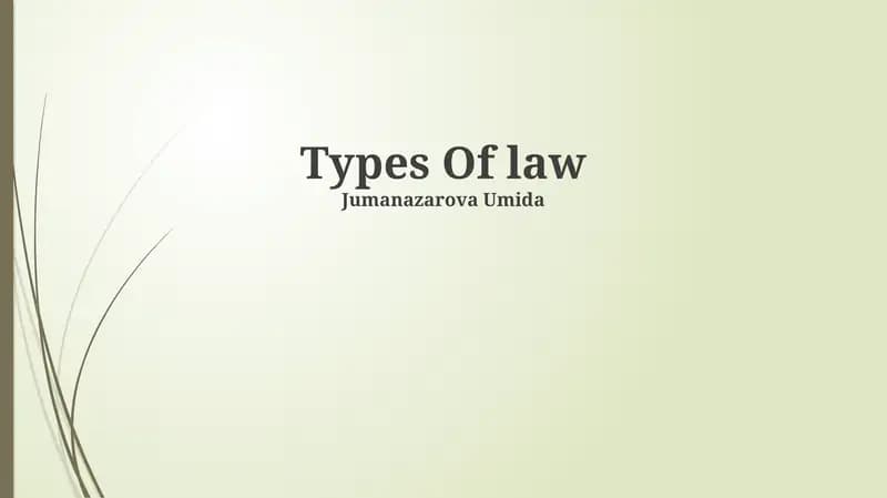 Types Of law