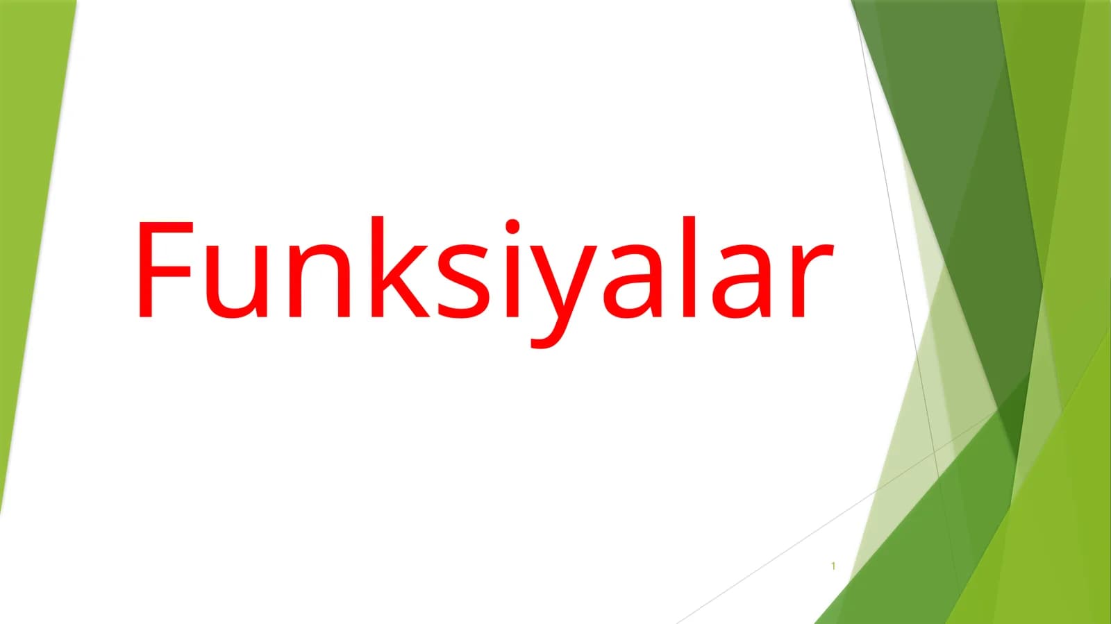 Funksiyalar