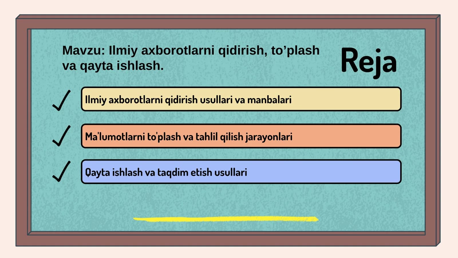 Mavzu: Ilmiy axborotlarni qidirish usullari va manbalari