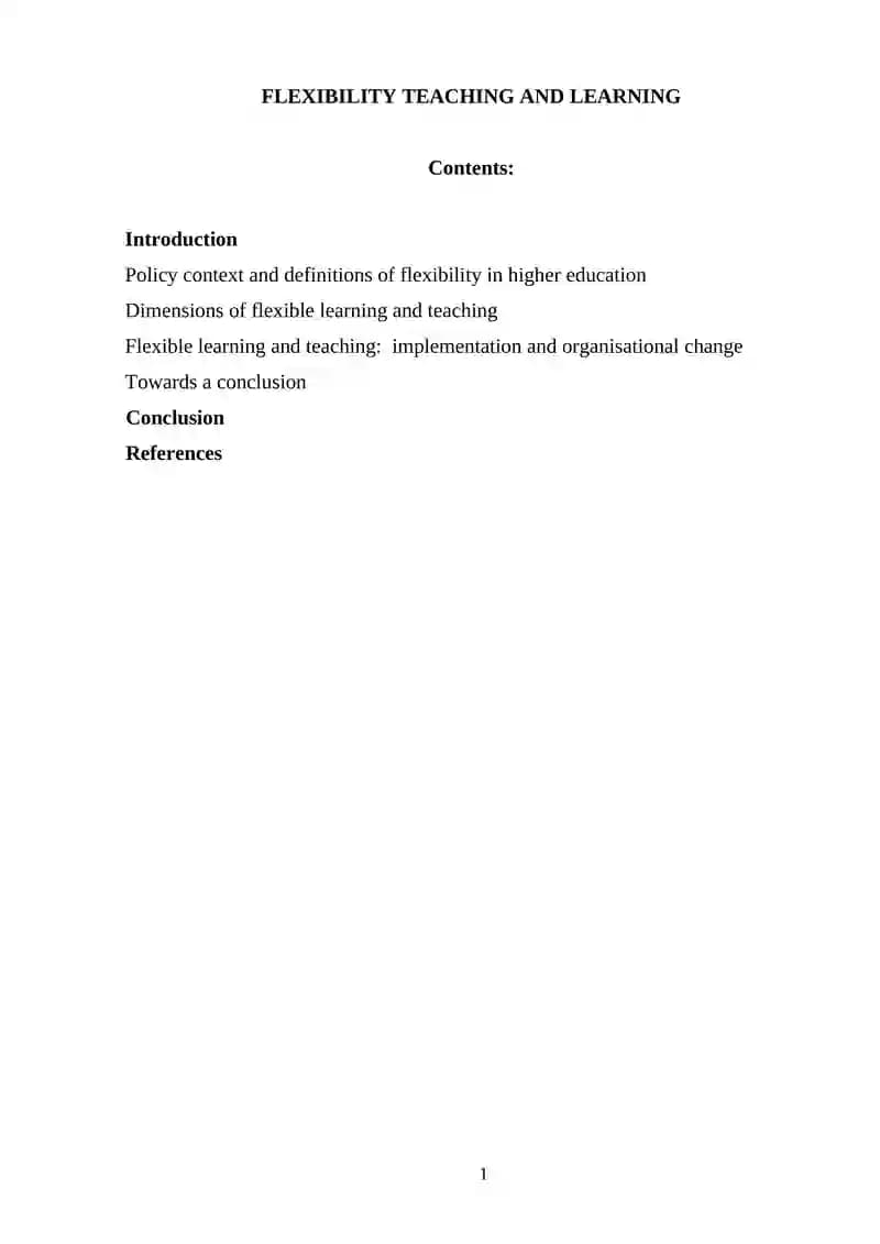 Lifelong Learning and Flexible Provision