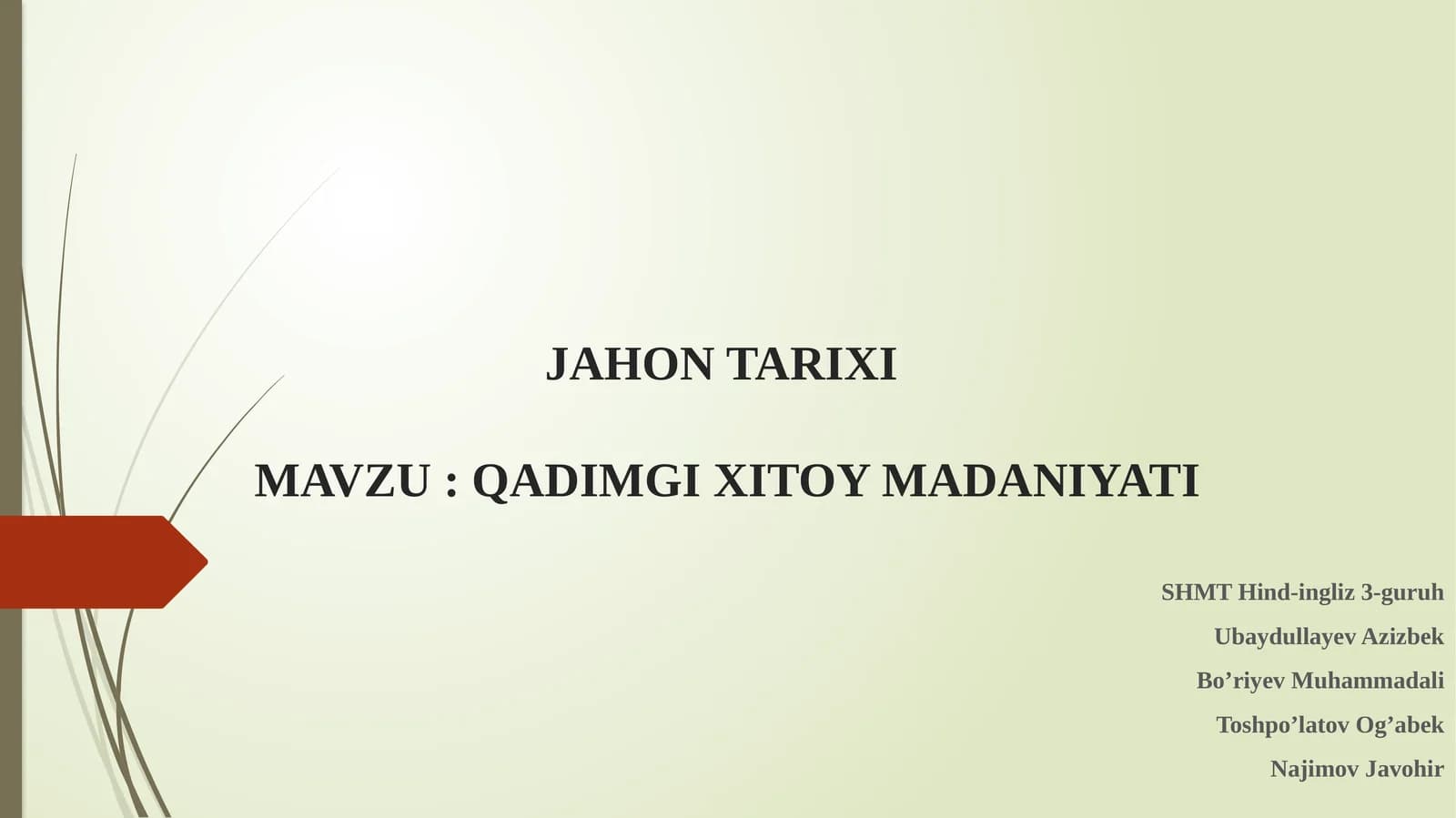 Qadimgi Xitoy sivilizatsiyasi madaniyati