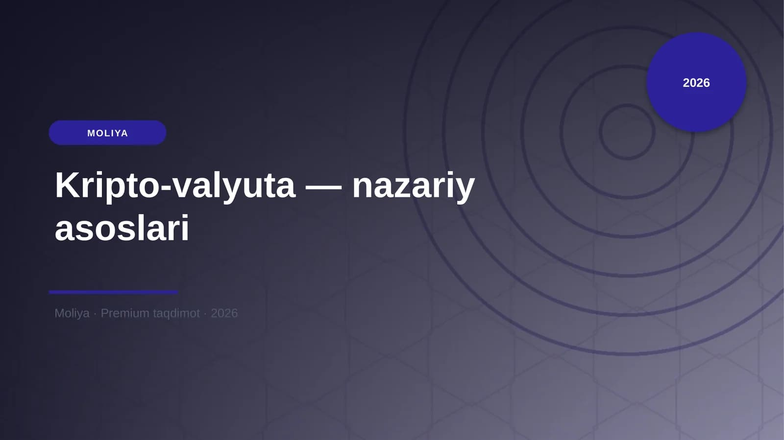Kripto-valyuta — nazariy asoslari